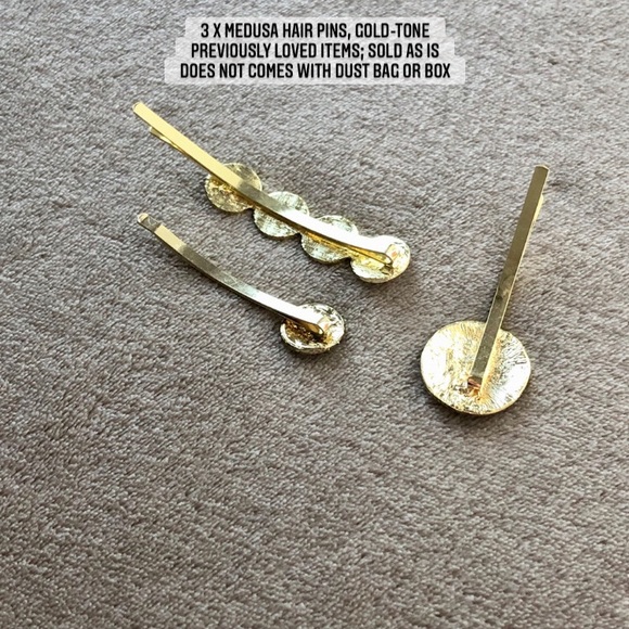 ✨2/$35✨ Hair: 3 x Medusa Hair Pins, Gold-tone 🛍 Bundle Me! - Picture 5 of 8